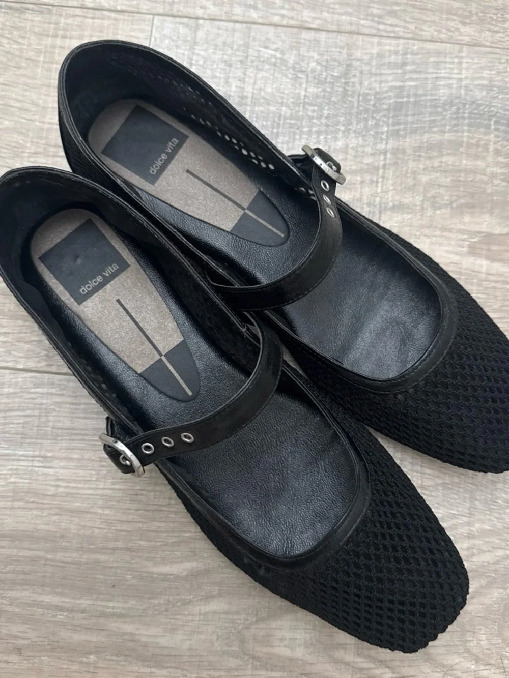 Dolce Vita Black Mary Jane Slip-On Loafers with Buckle